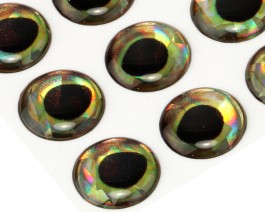 3D Epoxy Fish Eyes, Holographic Perch, 12 mm